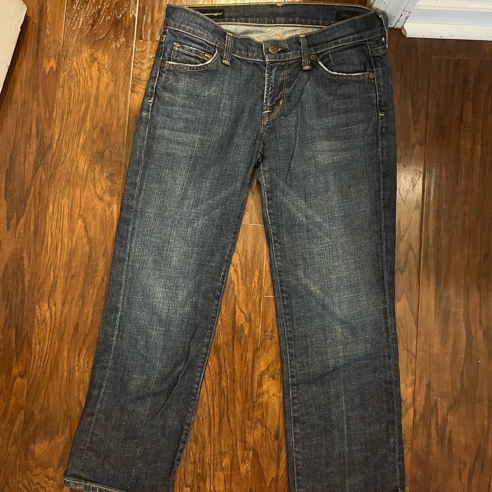 Citizens Of Humanity Kelly #063 Low waist Cropped stretch Blue Jeans Size 26